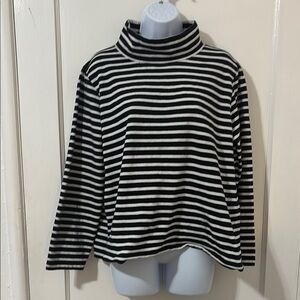 J. Crew Sailor-stripe funnelneck T-shirt